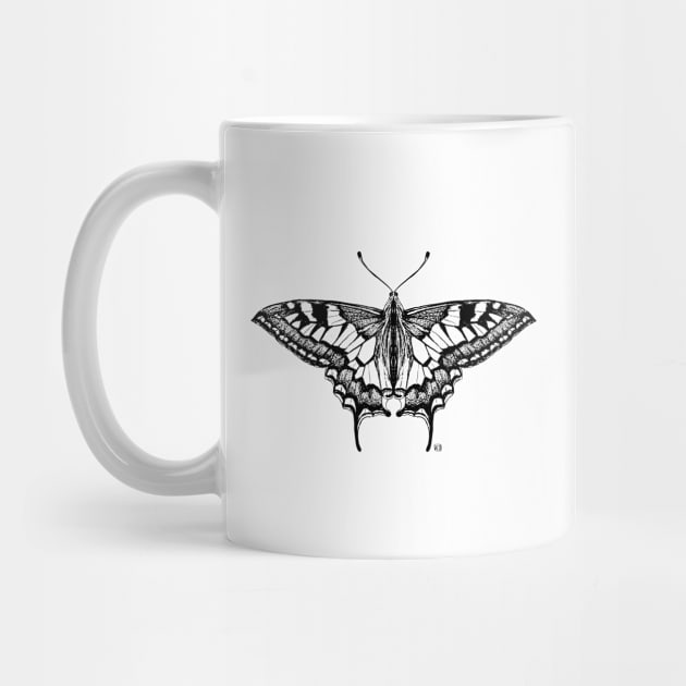 Not so real Butterfly V black-and-white by VeraAlmeida
